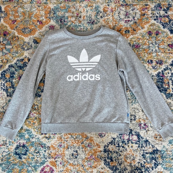 gray adidas sweatshirt